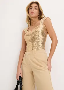 Body à sequins, bonprix