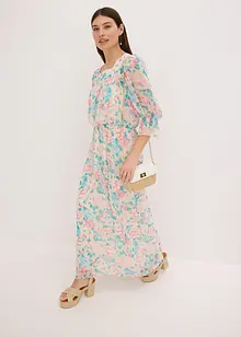 Robe longue en crêpe, bonprix