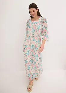 Robe longue en crêpe, bonprix