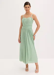 Robe longue en mesh, avec plusieurs façons de la porter, bonprix
