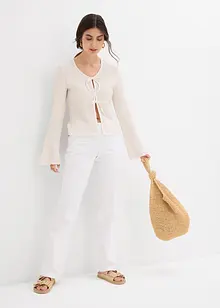 Jean droit taille mi-haute, extensible, bonprix