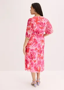 Robe midi en mesh imprimée, bonprix