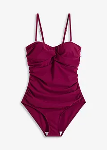 Maillot 1 pièce bandeau sculptant, maintien modéré, bonprix