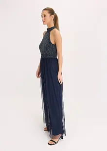 Robe longue avec perles brodées, bonprix
