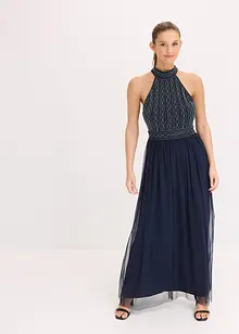 Robe longue avec perles brodées, bonprix