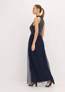 Robe longue avec perles brodées, bonprix