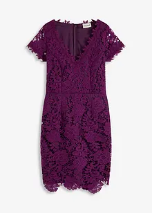 Robe en dentelle avec application en crochet sur l'encolure, bonprix