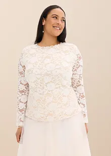 T-shirt manches longues en dentelle, bonprix