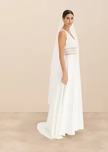 Robe de mariée en satin brillant et dentelle, bonprix