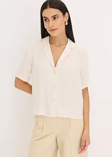 Chemisier en satin avec col à revers, bonprix