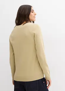 Gilet en maille, col rond, bonprix