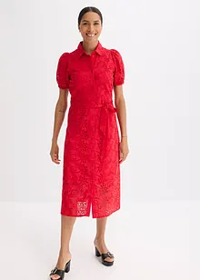 Robe chemise en broderie anglaise, 100% coton, bonprix
