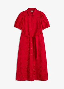 Robe chemise en broderie anglaise, 100% coton, bonprix