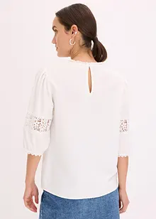 Blouse manches courtes contenant du lin, bonprix