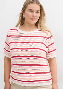 T-shirt en maille rayée, bonprix