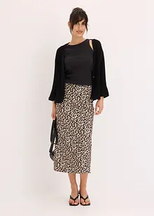 Jupe midi en satin, bonprix