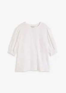 T-shirt en broderie anglaise avec volants, bonprix
