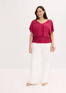 T-shirt à base smockée, bonprix
