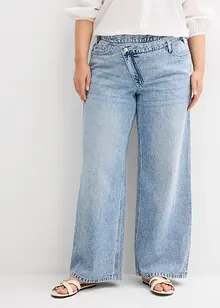 Jean large, taille mi-haute, peu extensible, bonprix