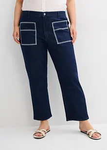 Jean droit taille haute, raccourci, bonprix