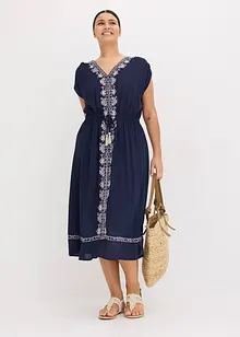 Robe midi bohème avec broderie, bonprix