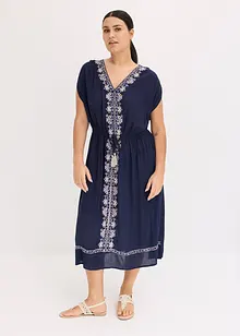 Robe midi bohème avec broderie, bonprix