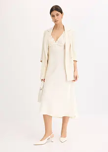 Robe longue et fluide en satin, bonprix