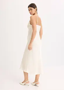 Robe longue et fluide en satin, bonprix