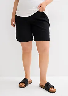 Short de grossesse 2en1 avec bandeau à rabattre, en lin et coton, bonprix
