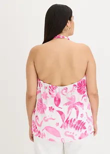 Top à dos nu en viscose texturée, bonprix