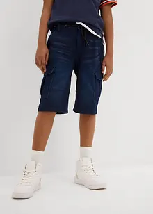 Bermuda jean en molleton, Regular, bonprix