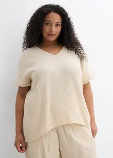 Tunique à manches courtes en gaze de coton, bonprix