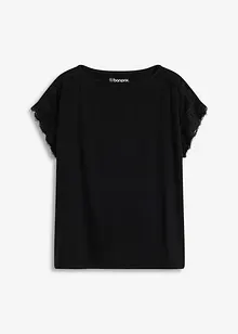 T-shirt en viscose avec dentelle, bonprix