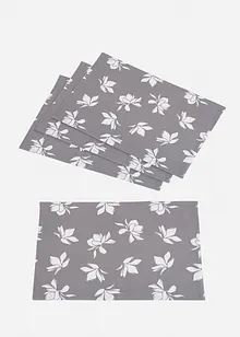 Lot de 4 sets de table en coton à imprimé floral, bonprix