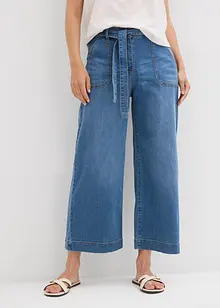 Jean large raccourci, taille haute élastiquée, bonprix