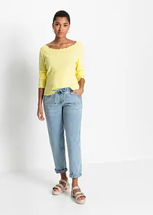 Jean barrel taille mi-haute élastiquée, bonprix