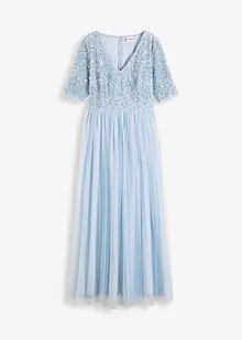 Robe longue avec broderie en sequins, bonprix
