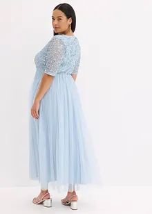 Robe longue avec broderie en sequins, bonprix