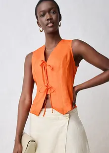 Blouse sans manches 100% lin, bonprix