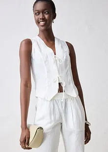 Blouse sans manches 100% lin, bonprix