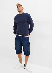 Bermuda cargo en jean, coupe loose, bonprix