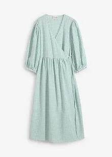 Robe portefeuille en matière texturée, bonprix