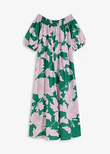 Robe col Bardot imprimée 100% coton, bonprix