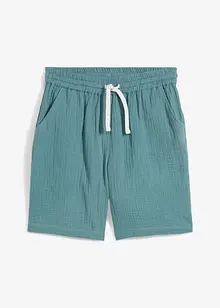 Short ample à taille élastiquée en gaze de coton légère, bonprix