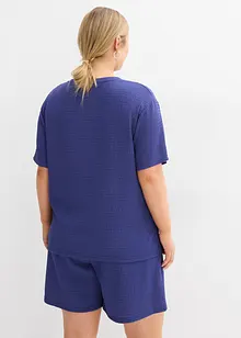 T-shirt en crêpe gaufré, bonprix