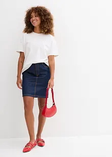Jupe midi en jean, peu extensible, bonprix