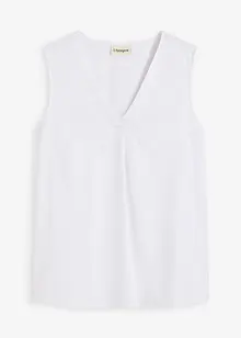 Blouse sans manches en lin mélangé, bonprix