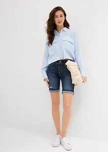 Bermuda en jean, taille mi-haute, bonprix