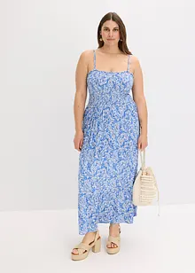 Robe smockée à fines bretelles, bonprix