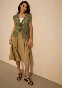 Gilet sans manches en maille ajourée, bonprix